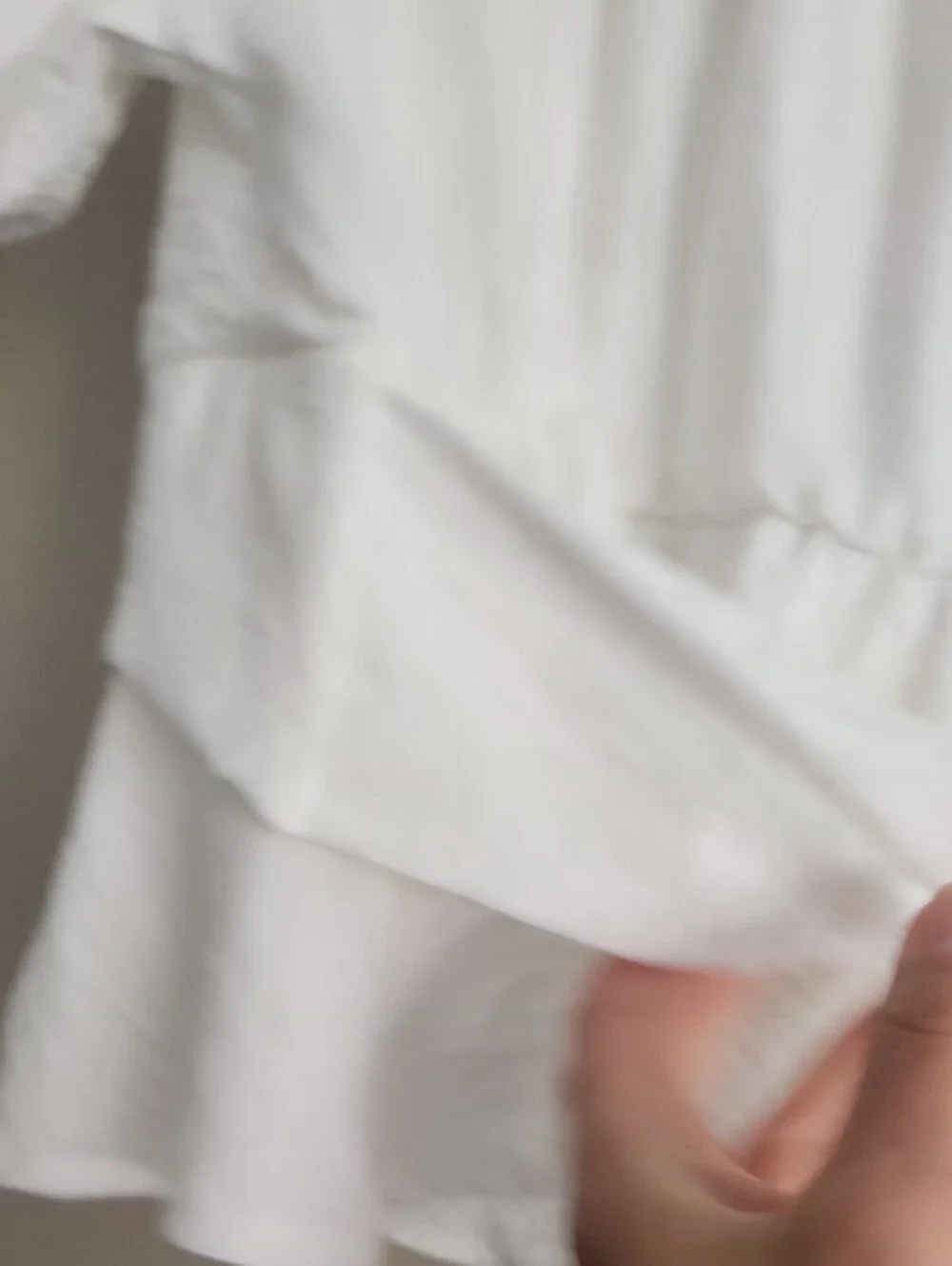 White Puff Sleeve Peplum Top